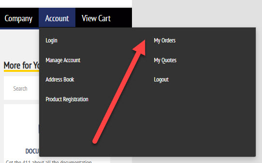 log into your account